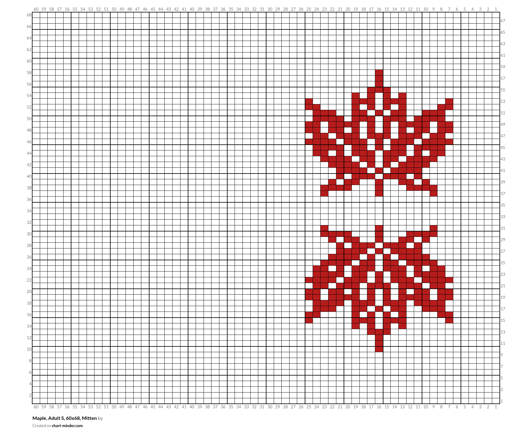 Maple,  Adult S, 60x68, Mitten