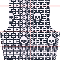 Skull argyl pattern Vest