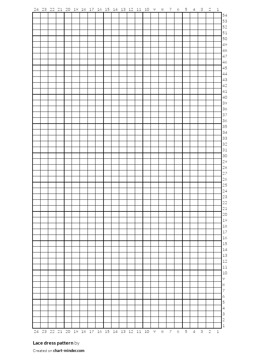 Lace dress pattern by Katya Chart Minder