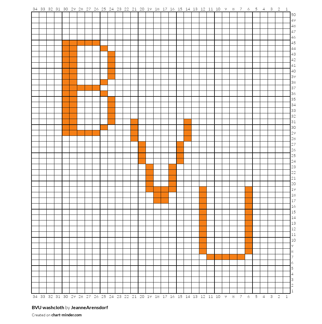 BVU washcloth