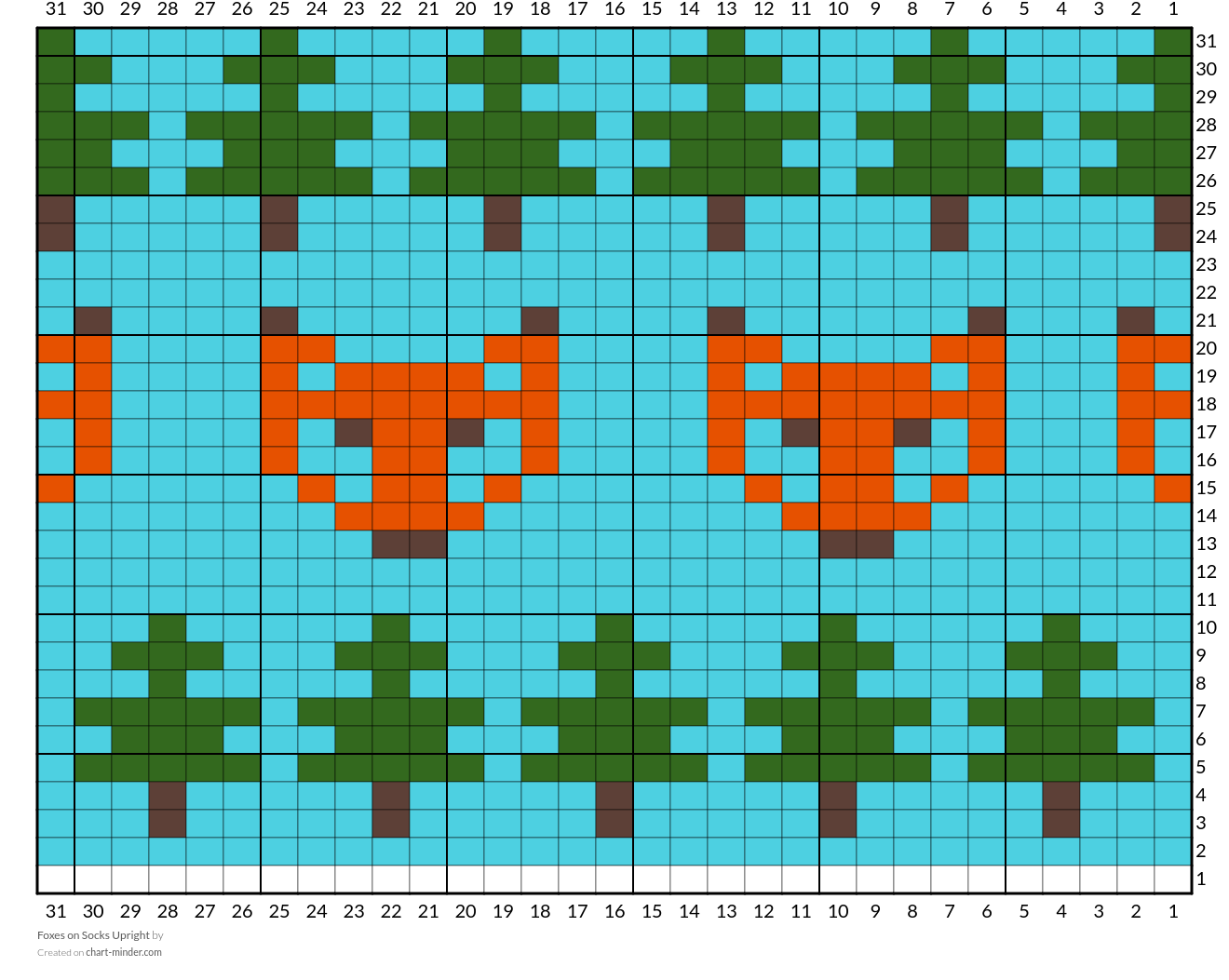 Foxes on Socks Upright