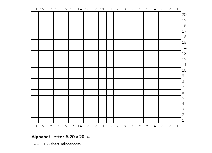 Alphabet Letter A 20 x 20