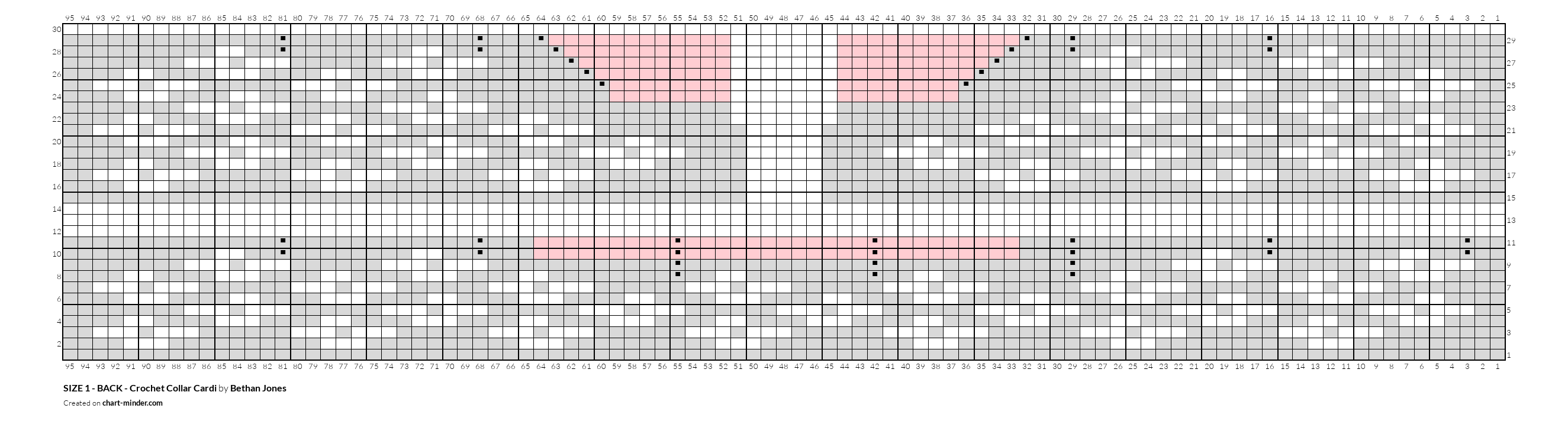 SIZE 1 - BACK - Crochet Collar Cardi