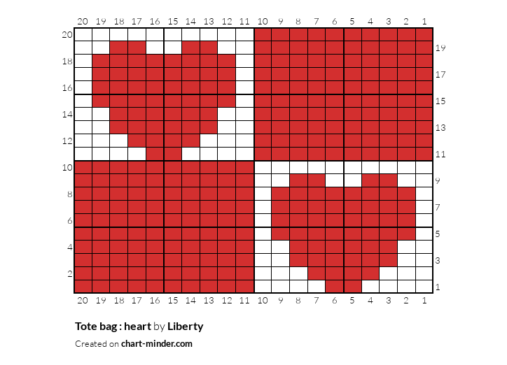 Tote bag : heart
