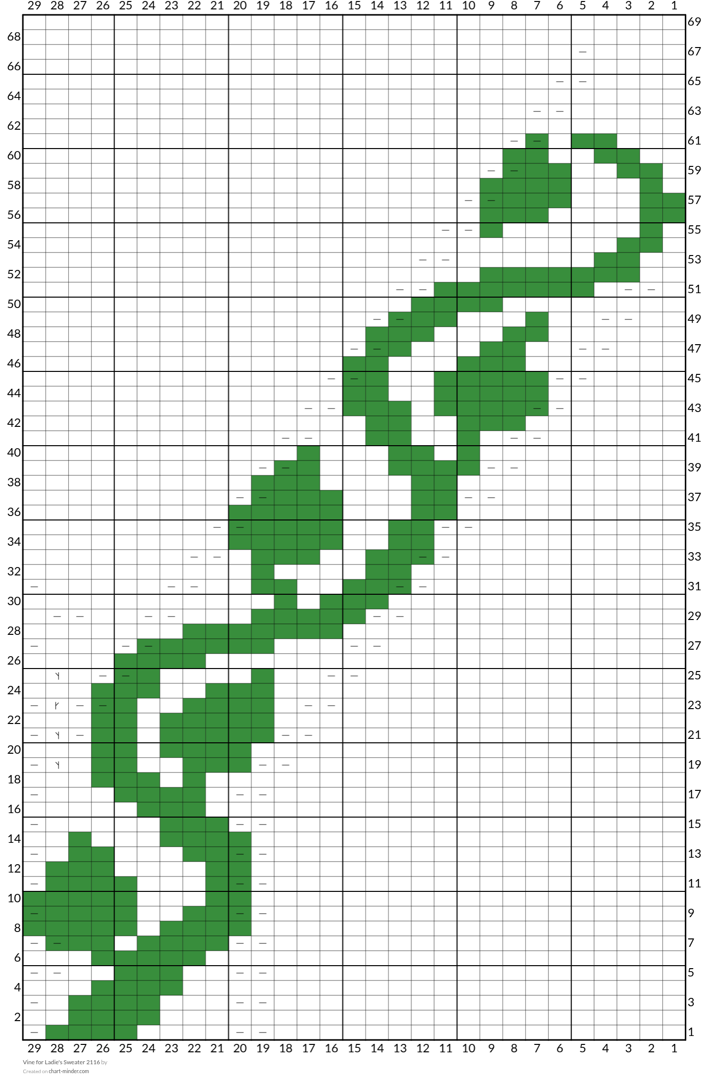 Vine for Ladie's Sweater 2116 