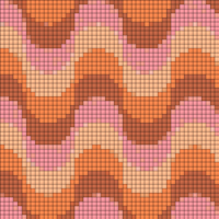 disco wave vintage retro swirl large scale orange by Pippa Shaw.jpg