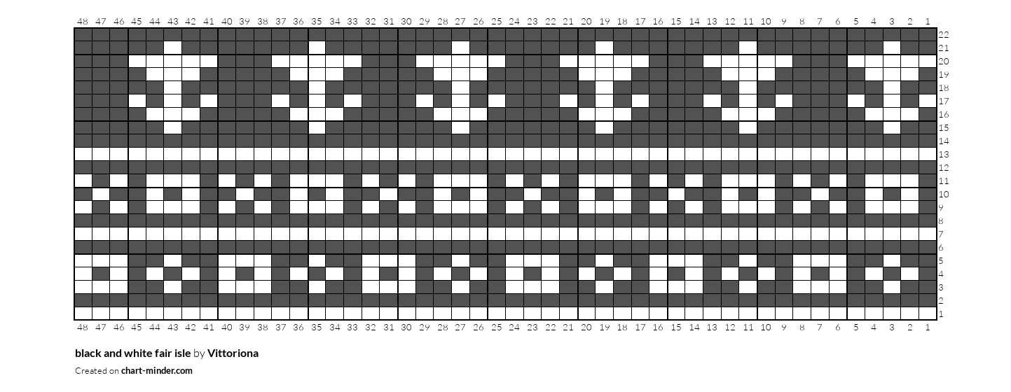 black and white fair isle