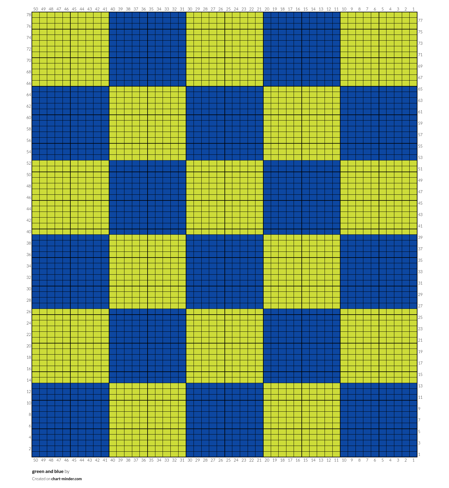 green and blue