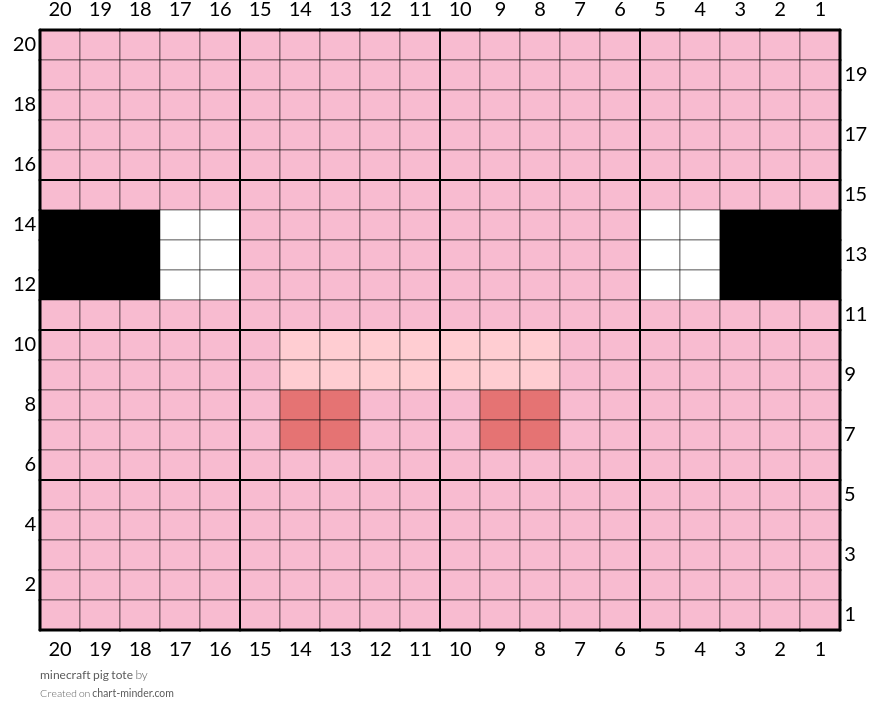 minecraft pig tote
