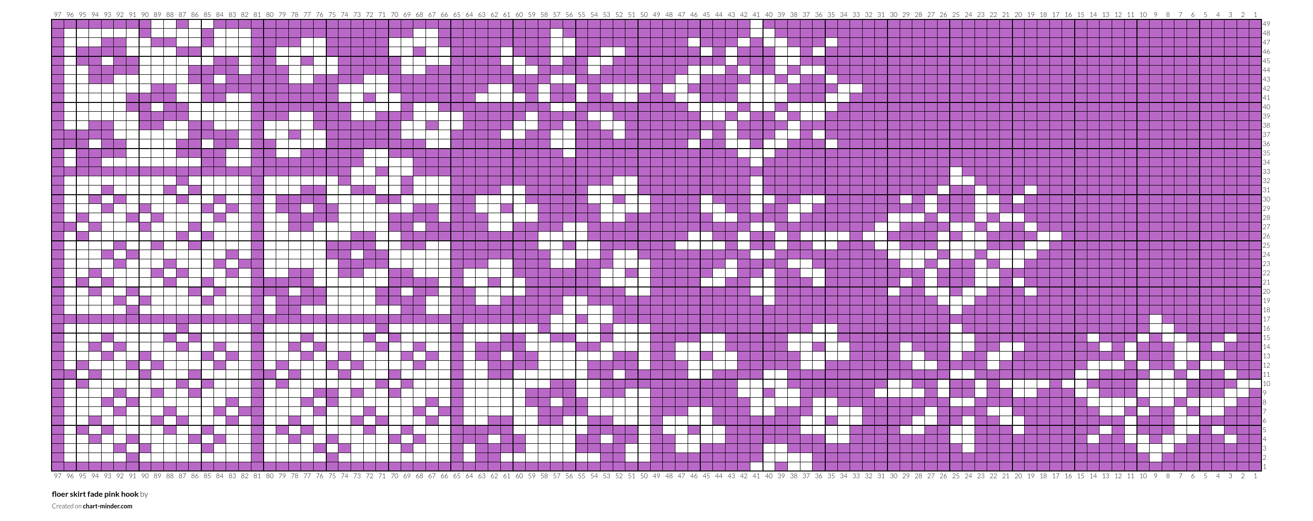 floer skirt fade  pink hook