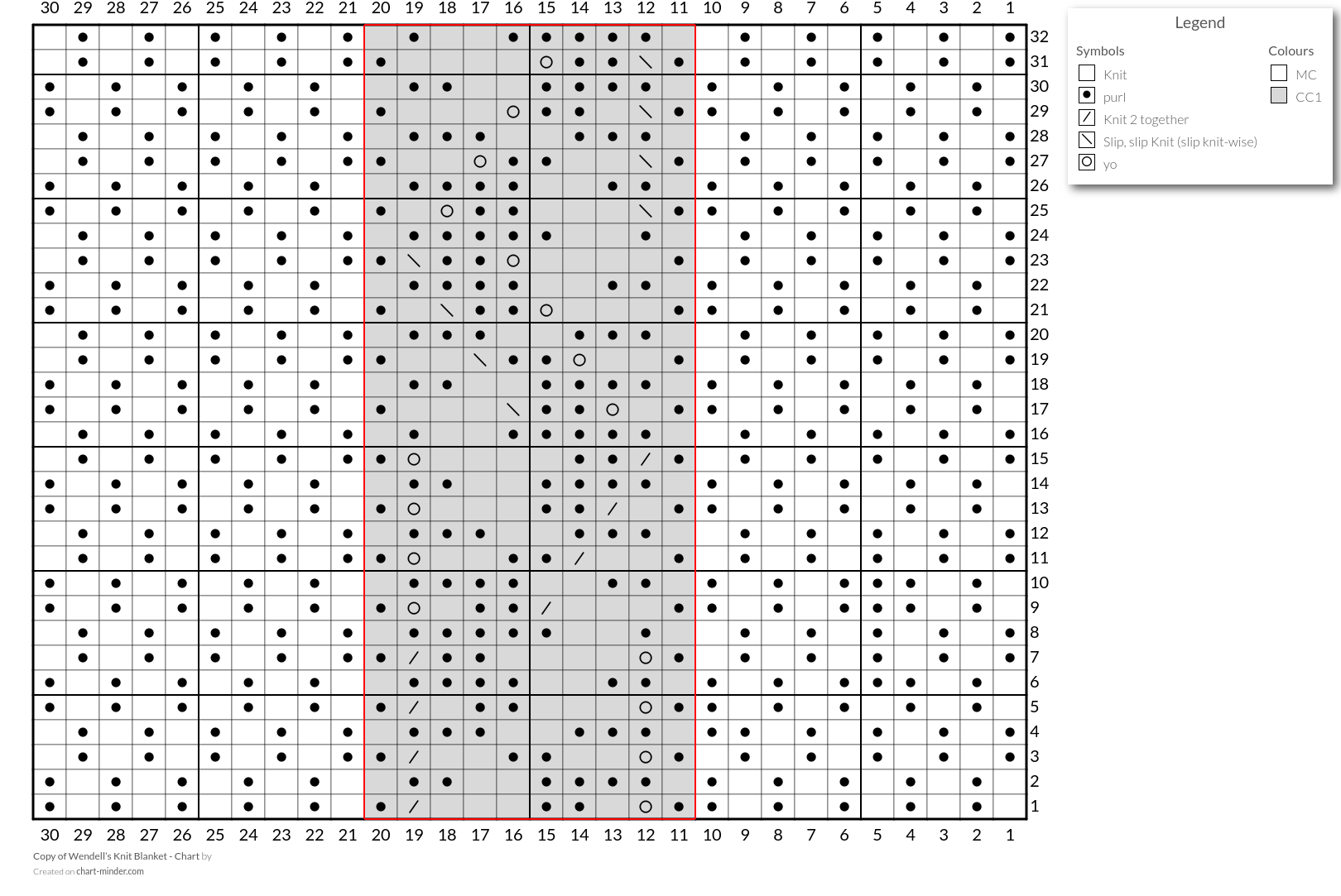Copy of Wendell’s Knit Blanket - Chart