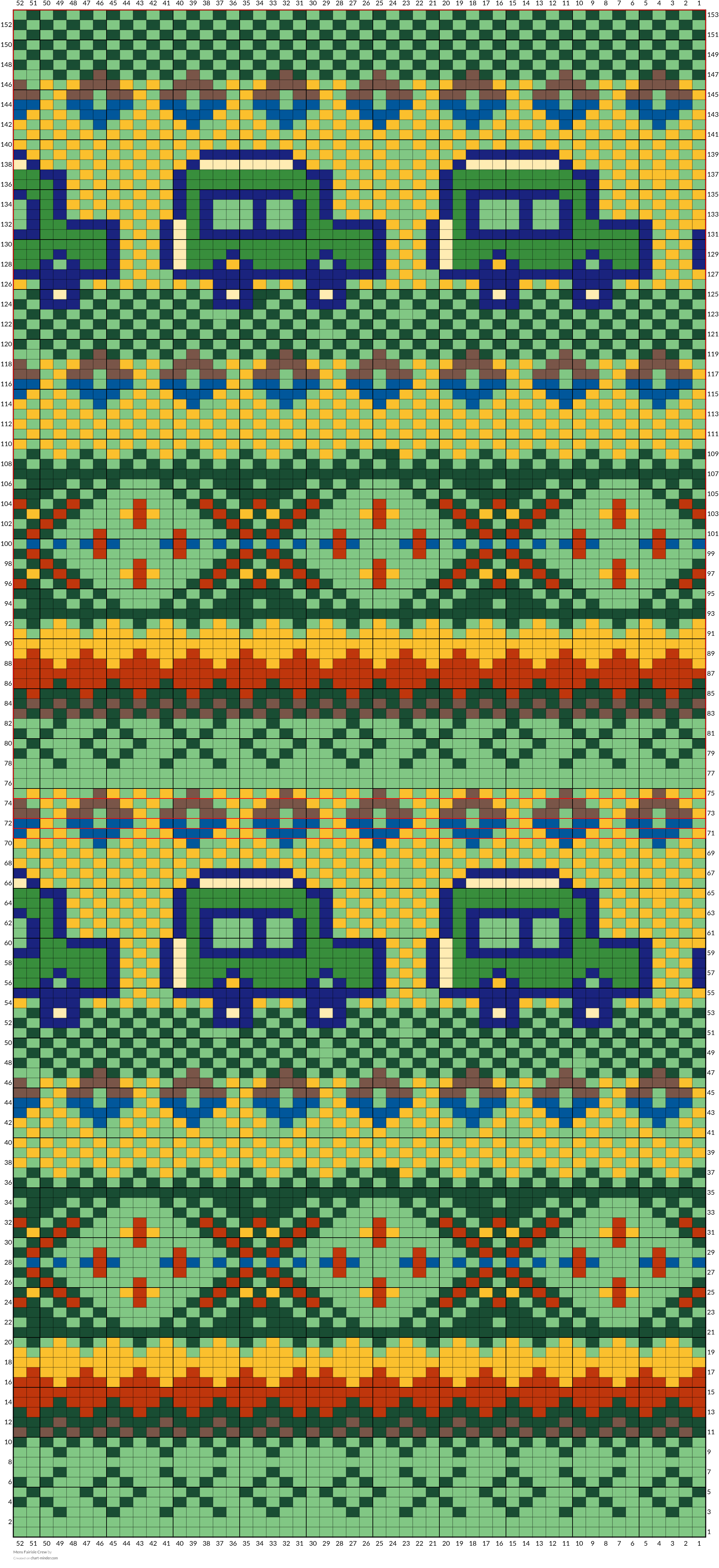 Mens Fairisle Crew
