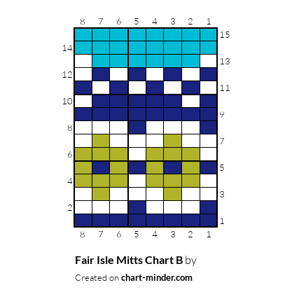 Fair Isle Mitts Chart B