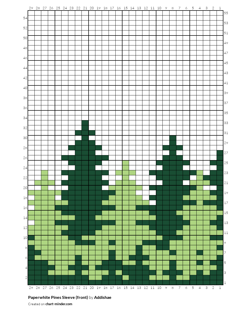Paperwhite Pines Sleeve (front)