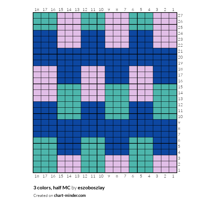 3 colors, half MC