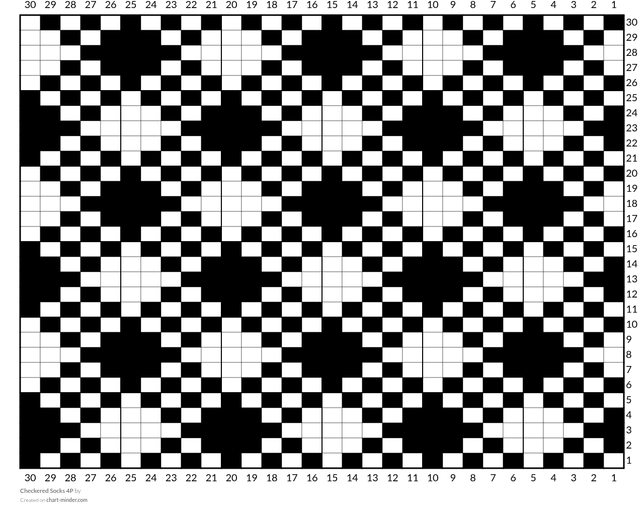 Checkered Socks 4P