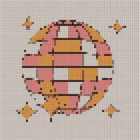 Beige and Brown Disco Ball Simple Iphone wallpaper.png