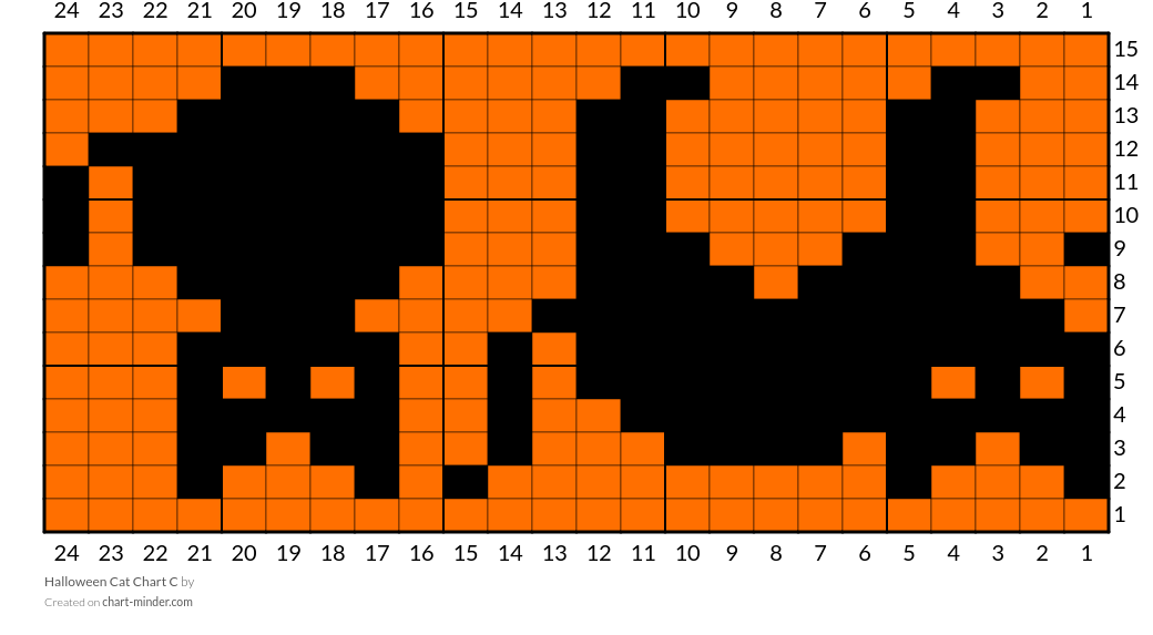 Halloween Cat Chart C