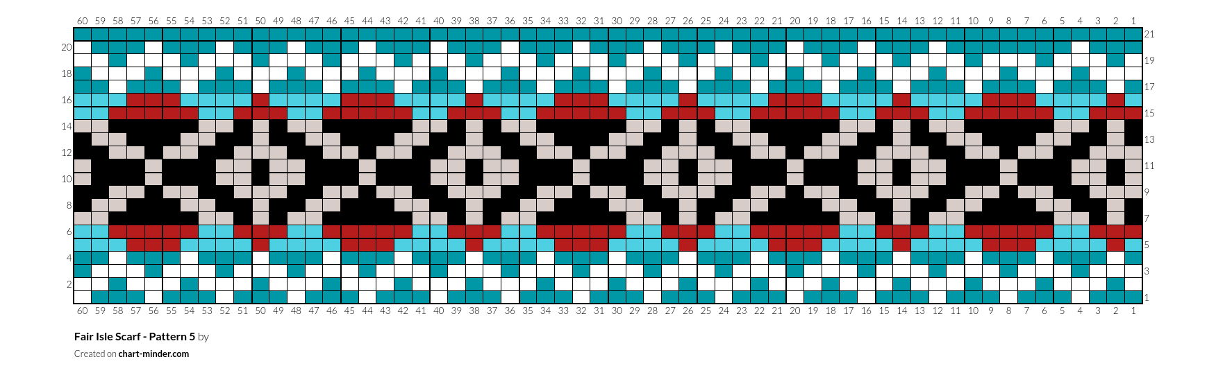 Fair Isle Scarf - Pattern 5