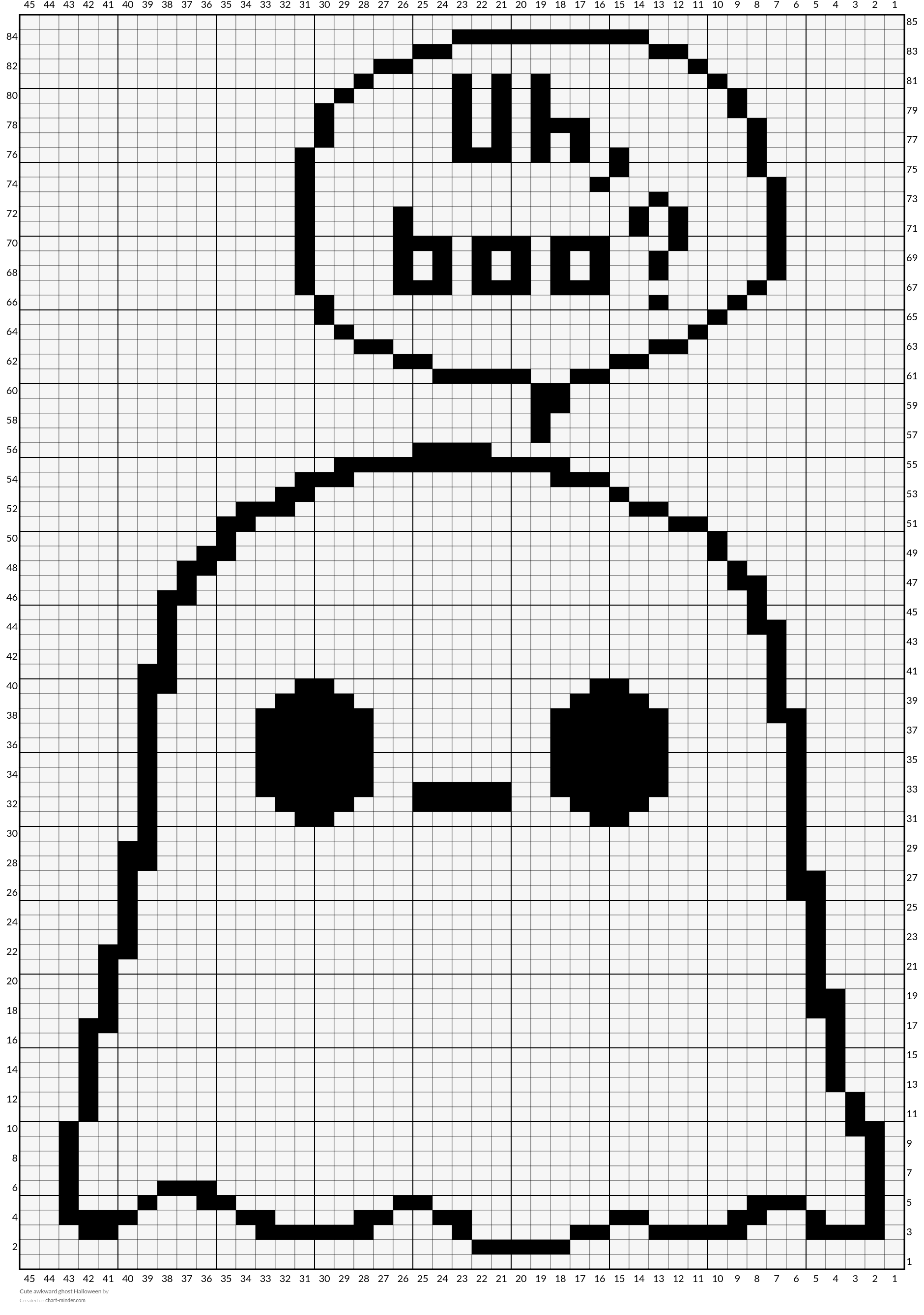 Cute awkward ghost Halloween