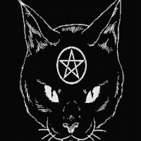 satanic cat blanket