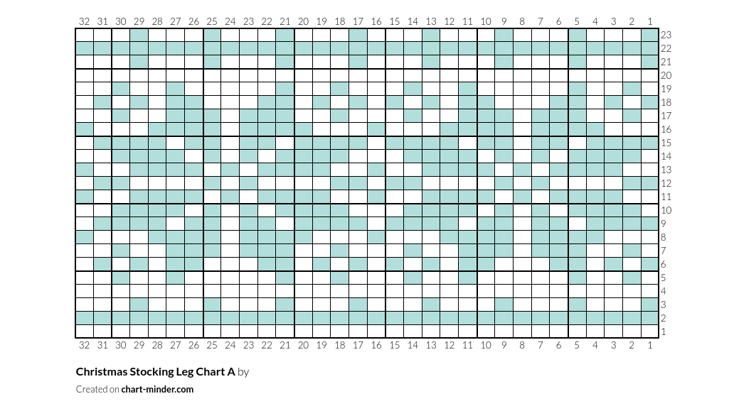 Christmas Stocking Leg Chart A