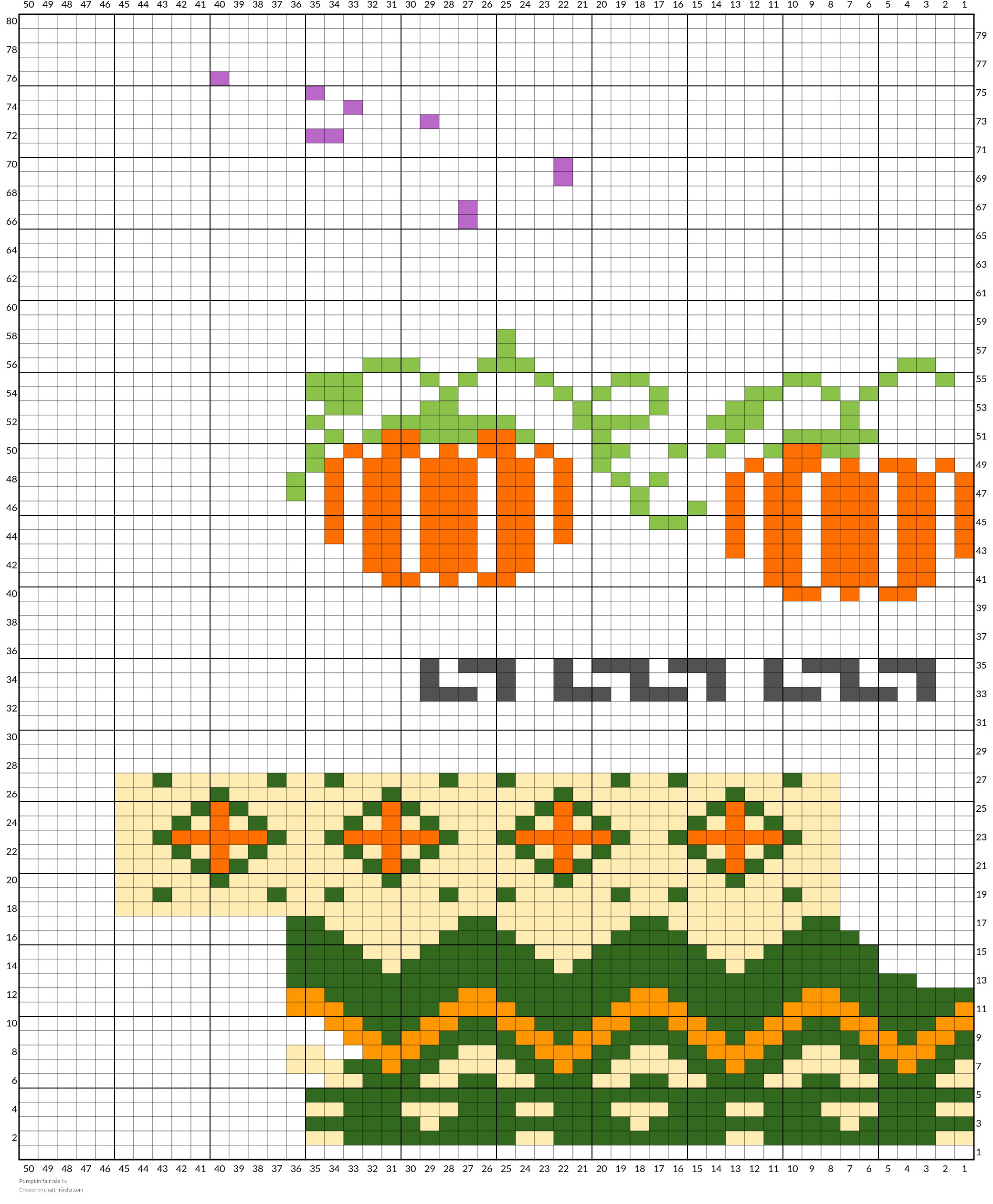 Pumpkin fair isle