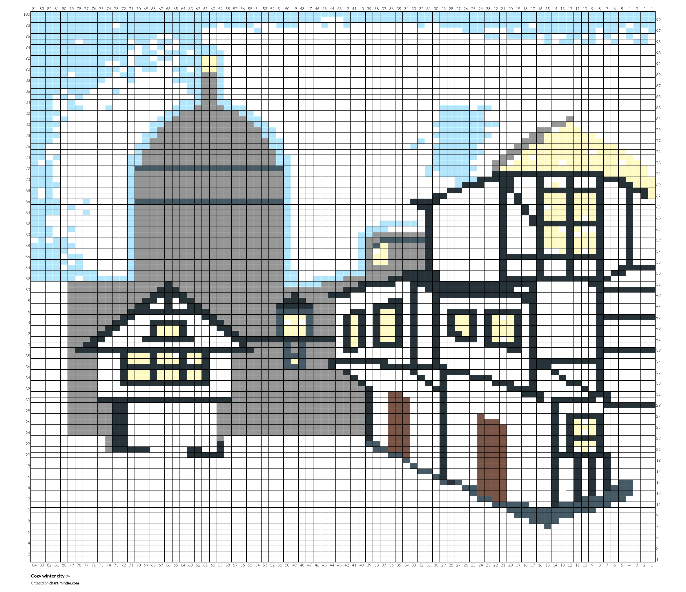 Cozy winter city