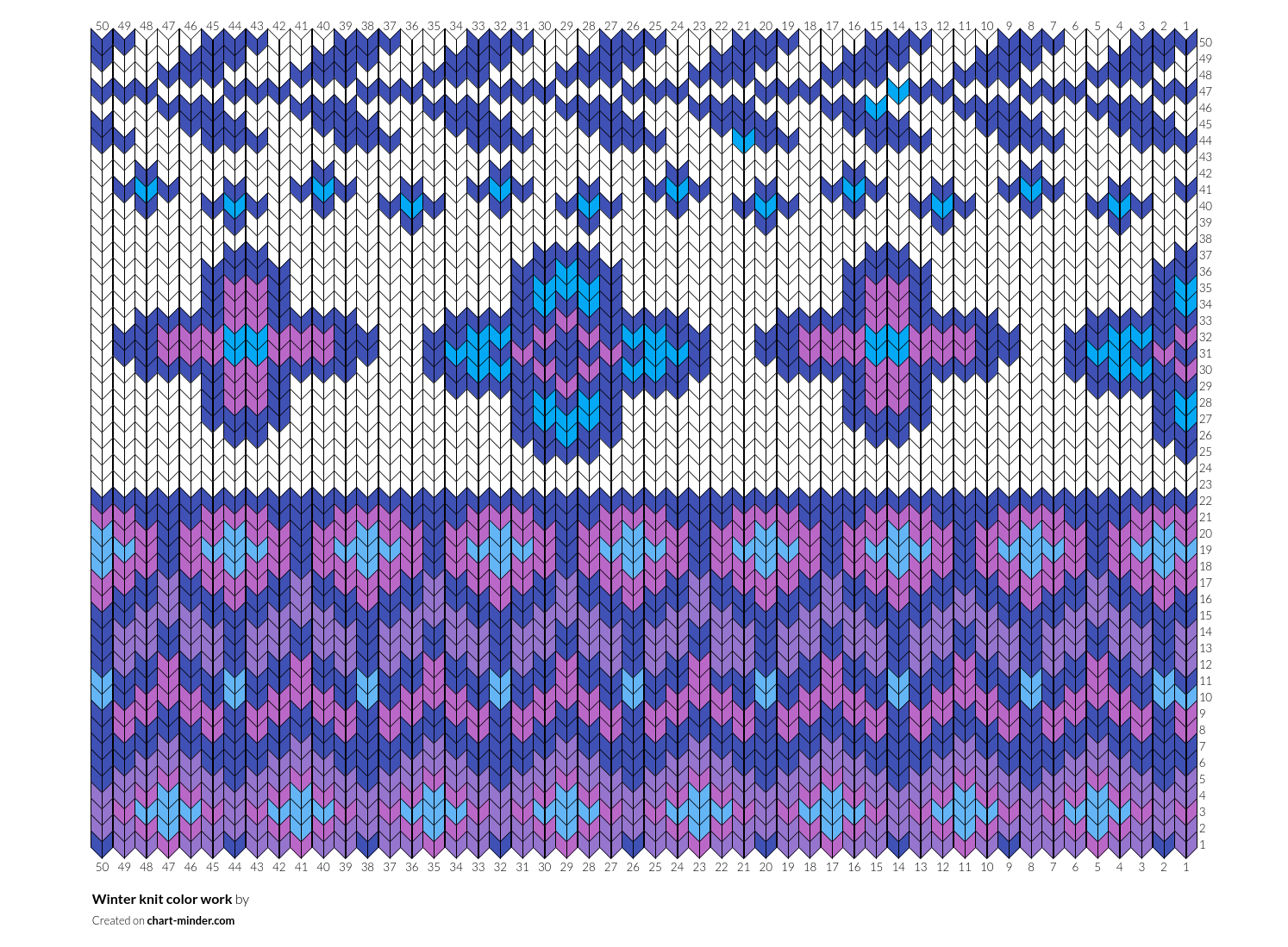 Winter knit color work