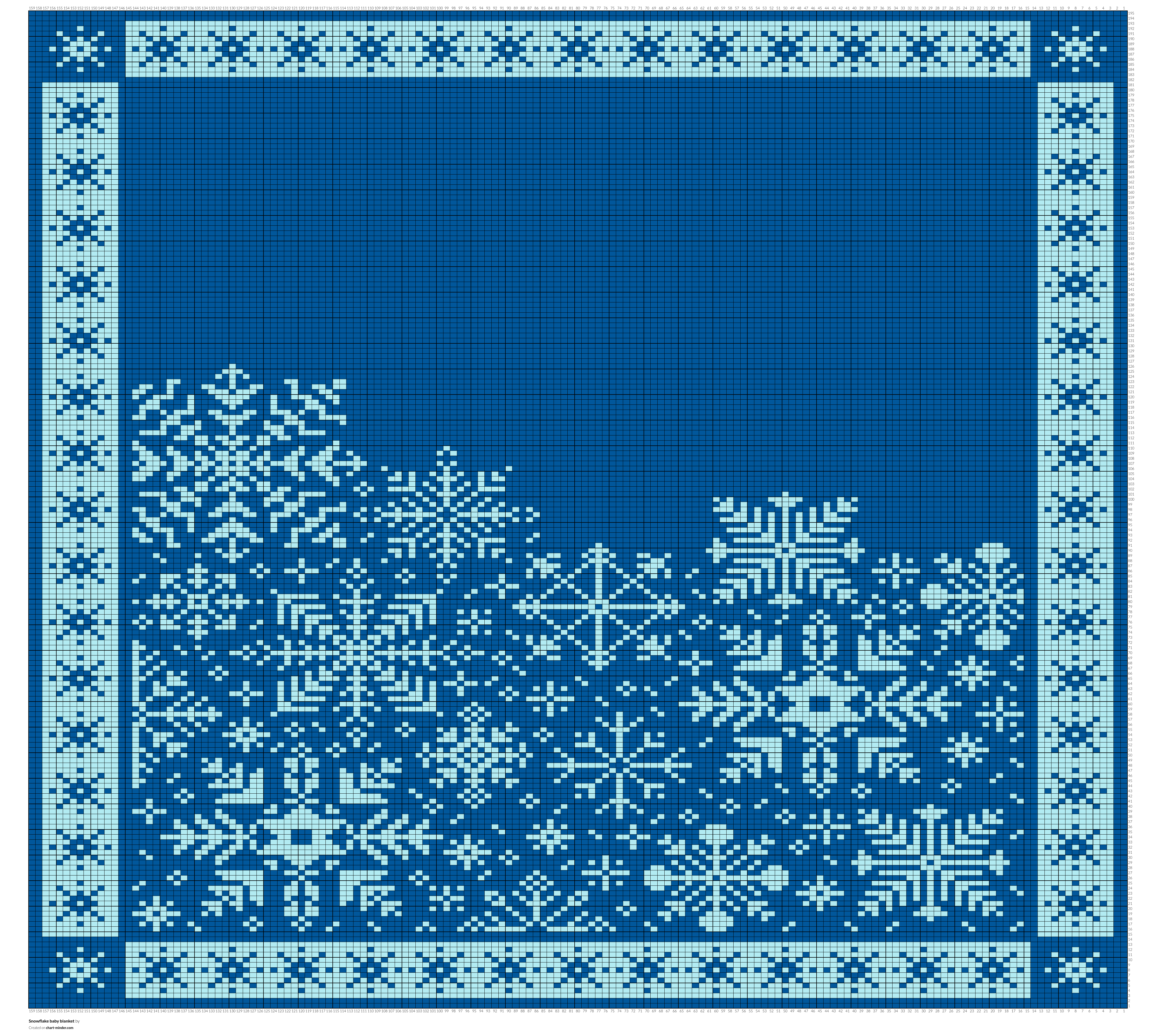 Snowflake baby blanket