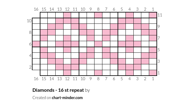 Diamonds - 16 st repeat