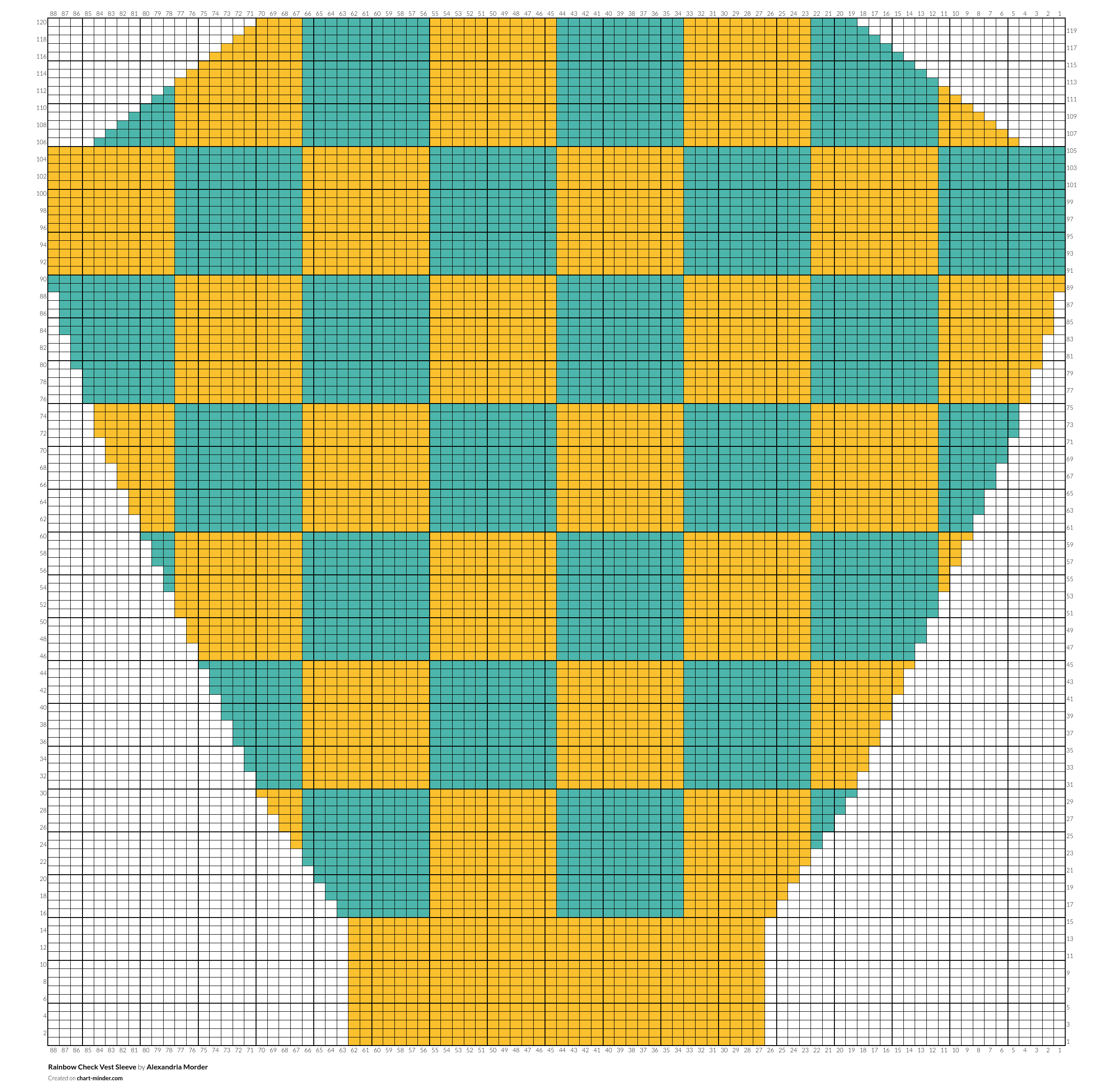 Rainbow Check Vest Sleeve 