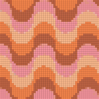 disco wave vintage retro swirl large scale orange by Pippa Shaw.jpg