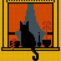 cat in window