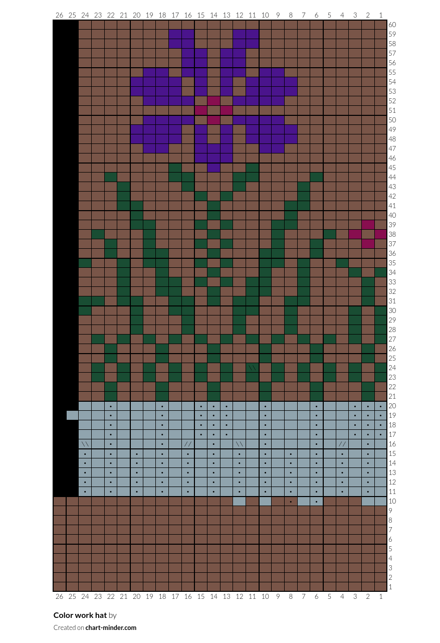 Color work hat