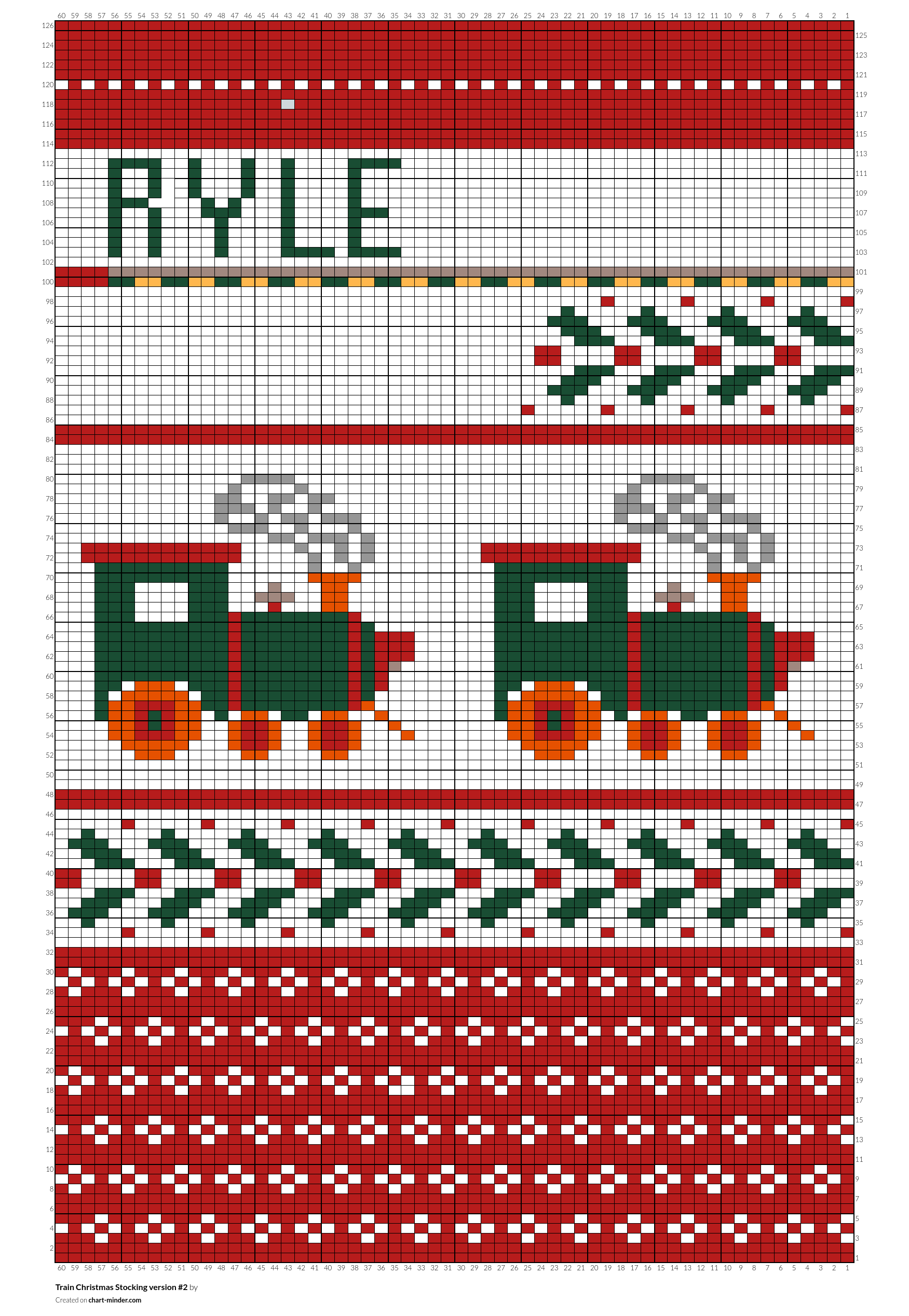 Train Christmas Stocking version #2