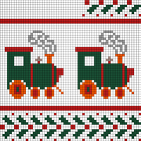 Train Christmas Stocking version #2