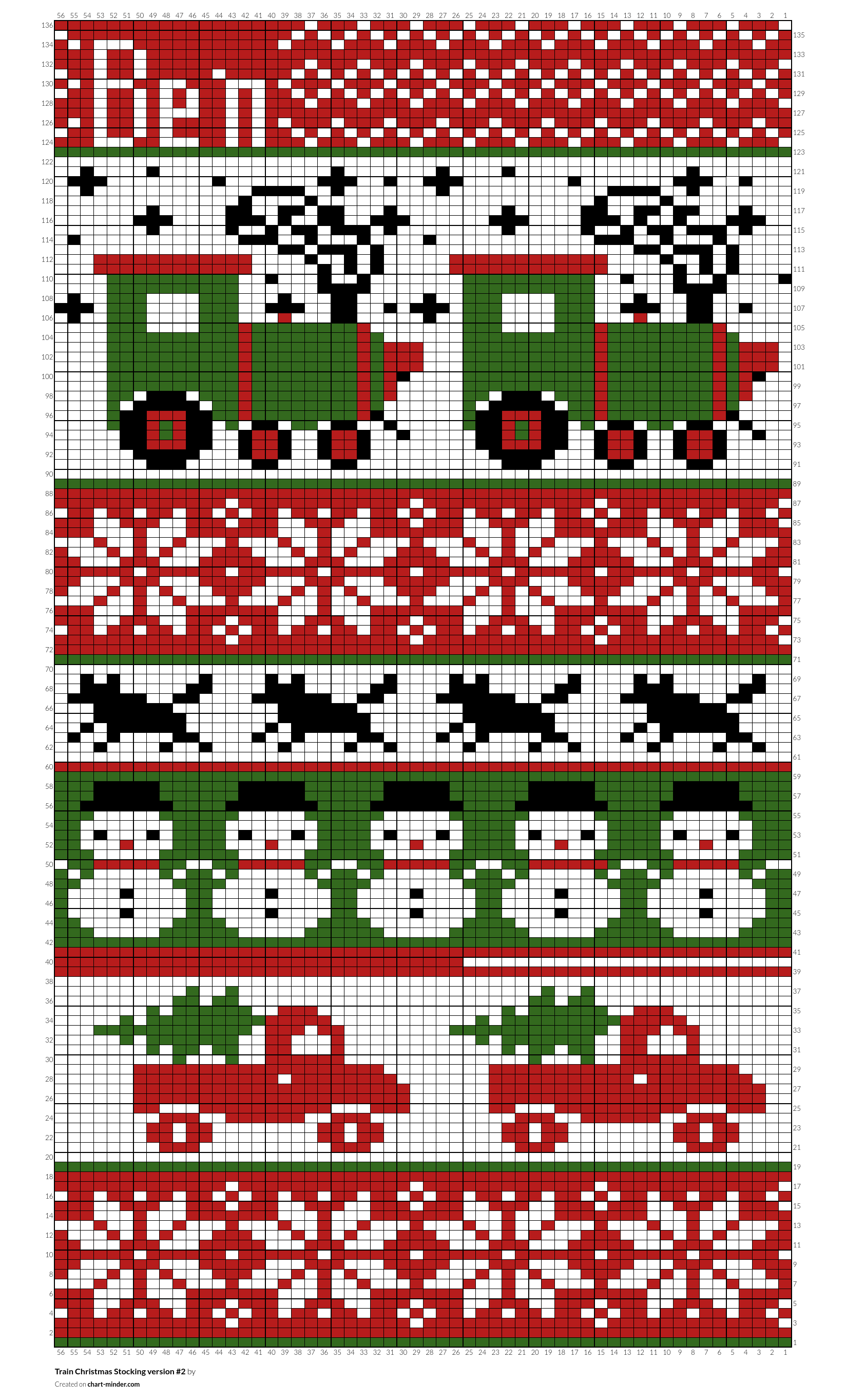 Train Christmas Stocking version #2