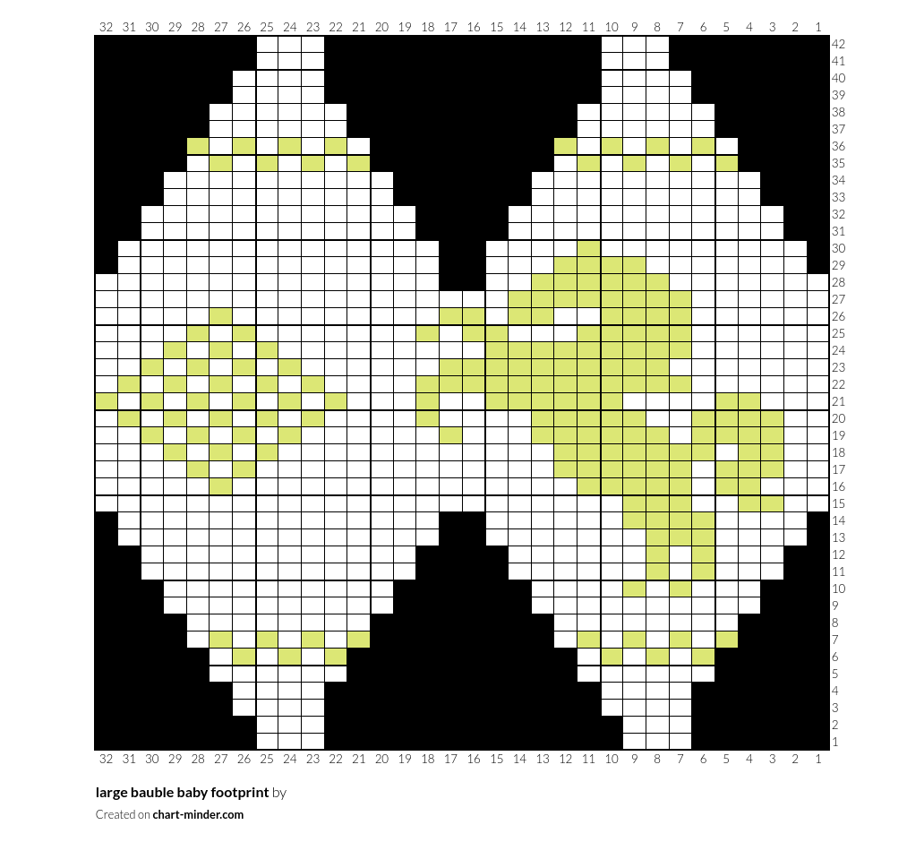 large bauble baby footprint
