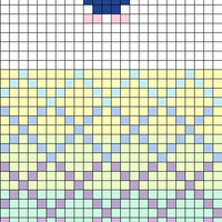 Pastel rainbow colour chart