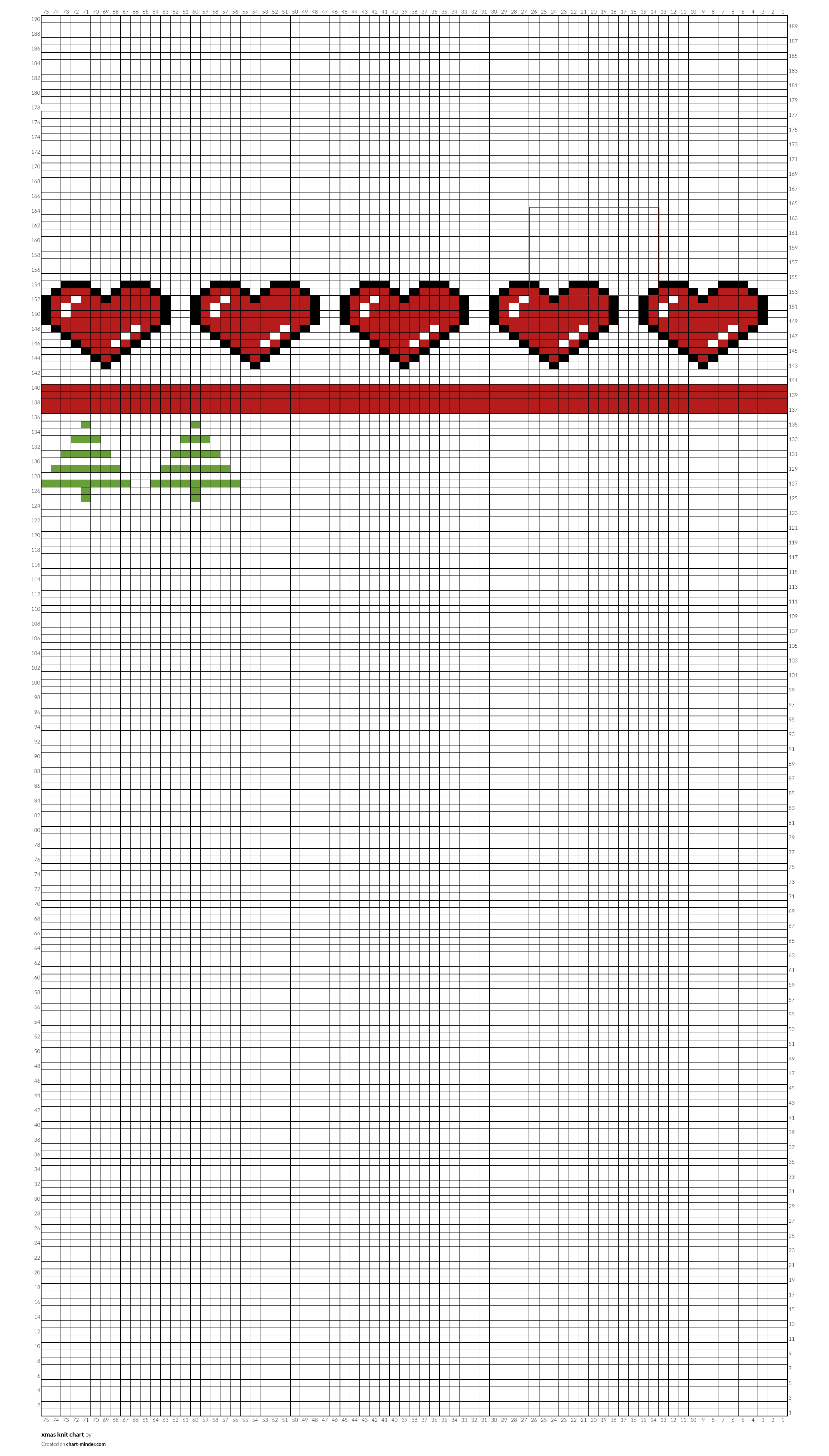 xmas knit chart