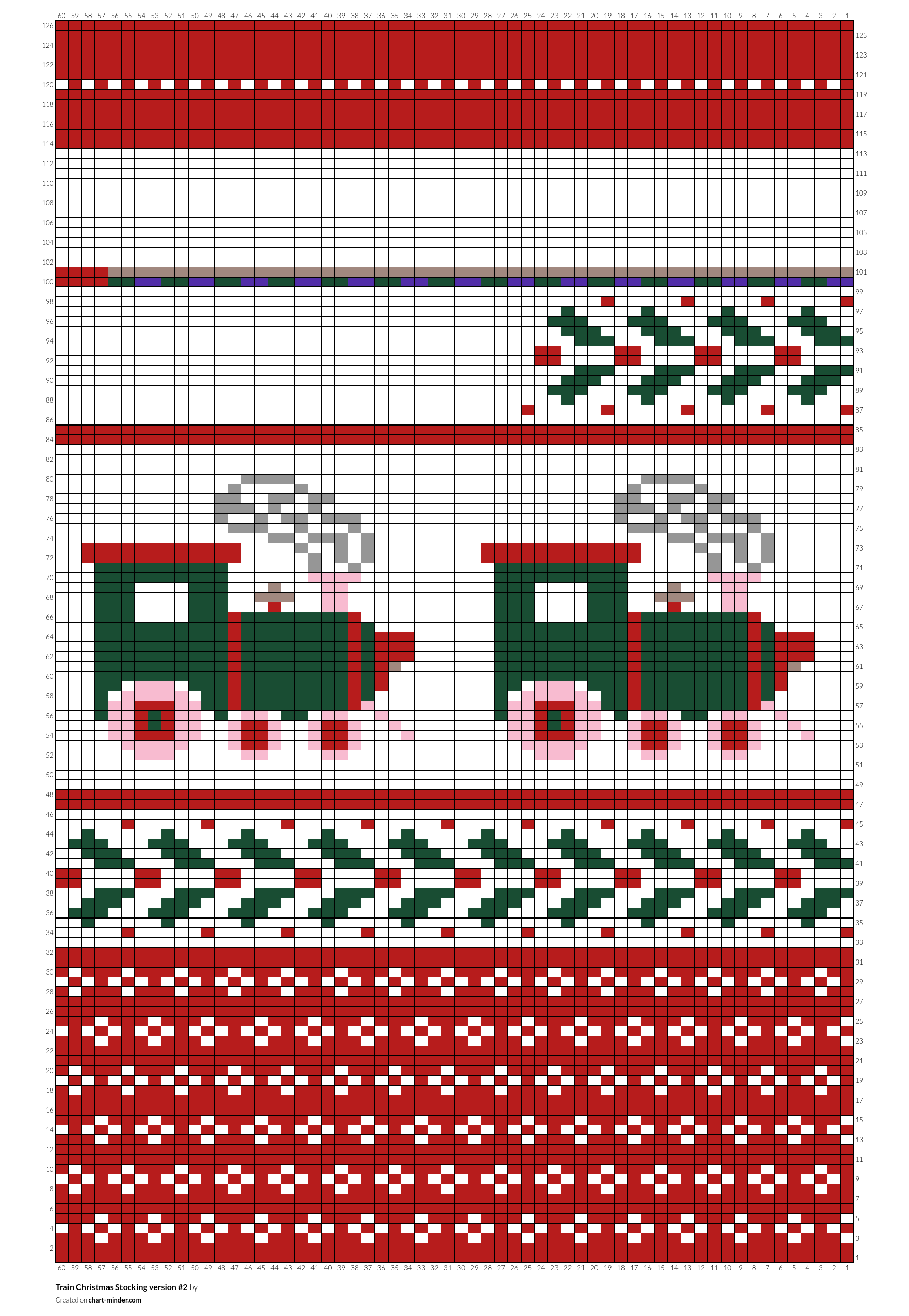 Train Christmas Stocking version #2