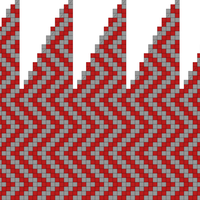 grey and red zigzag