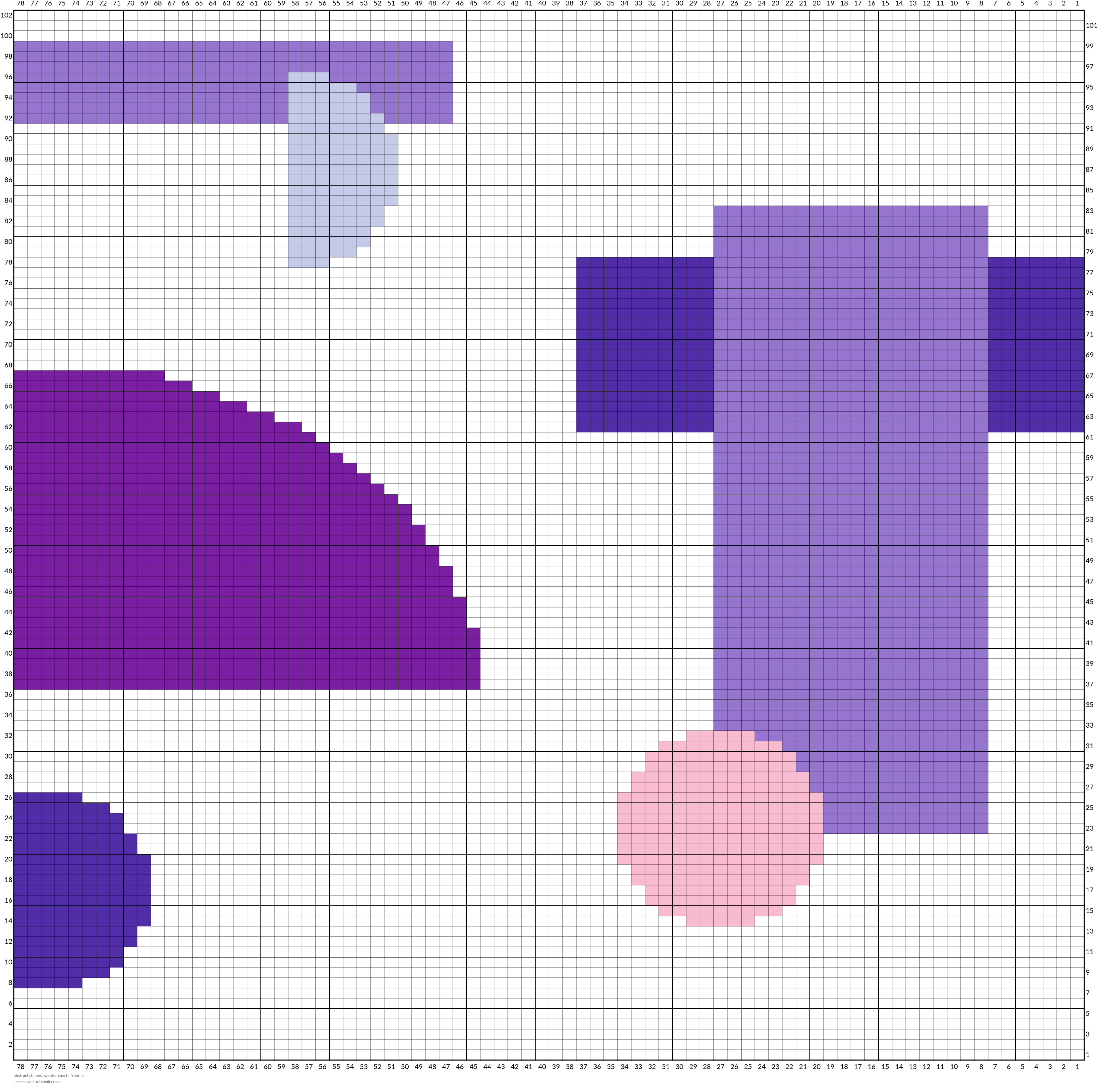 abstract shapes sweater chart - front