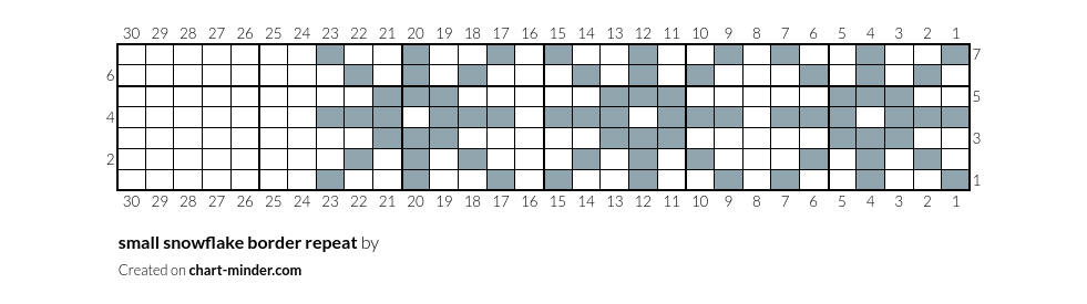 small snowflake border repeat