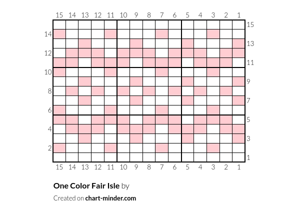 One Color Fair Isle