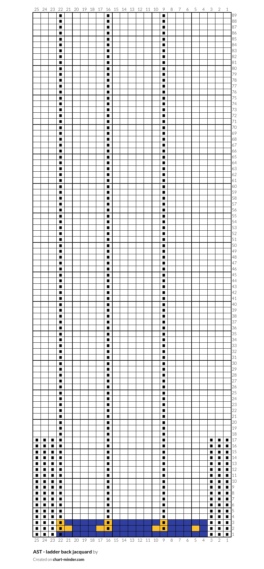 AST - ladder back jacquard