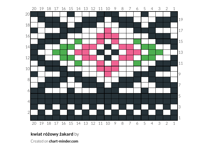 kwiat różowy żakard