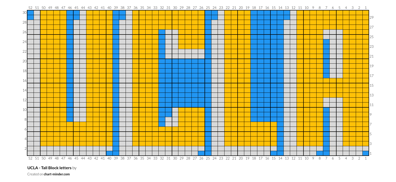 UCLA - Tall Block letters