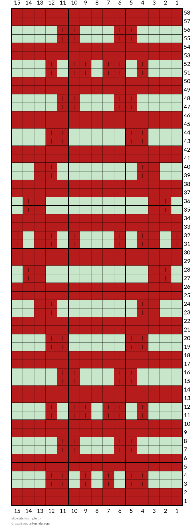 slip stitch sample 
